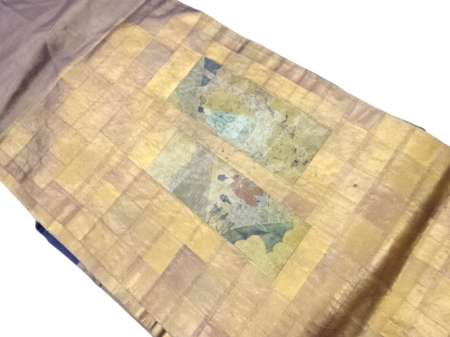 JAPANESE KIMONO / VINTAGE NAGOYA OBI / WOVEN PEOPLE IN THE PAST